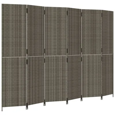 Immagine prodotto di Divisorio per Ambienti a 6 Pannelli Grigio in Polyrattan