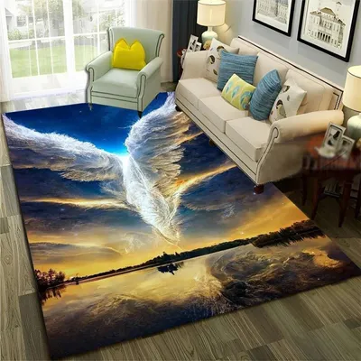Immagine prodotto di Tappeto astratto in 3D, ideale per la camera da letto dei ragazzi e per il bagno