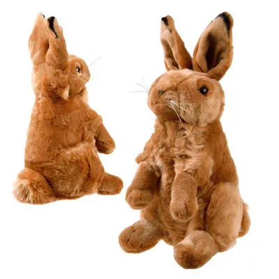 Produktbild von Hasenmaskottchen sitzendes Plüschkaninchen 25cm 13463