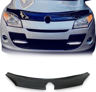Image de Deflecteurs d'air capot de voiture pour Renault Megane 2009-2012 Acrylique Noir