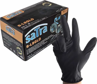 Produktbild von ASTA Gummihandschuhe Handschuhe Gummi S-L9GLD 240mm 106mm Nitril