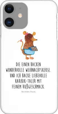 Produktbild von Mr. & Mrs. Panda Iphone 11 Handyhülle Maus Kekse - Weiß - Geschenk, Winter, Backen, Weihnachtskekse, Handy Schutzhülle, Weihnachten, XR, Plätzchen, Hülle, Cover