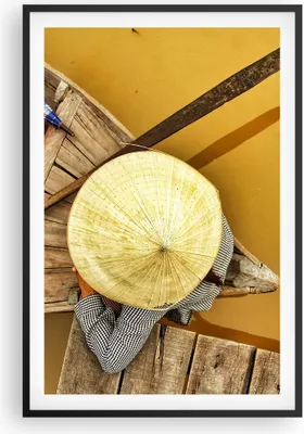 Produktbild von Gerahmtes Poster - Schwarzer Rahmen - Asiatisch Boot Brücke - 61x91,5 cm - Wand Bild - Wanddeko - Wandbilder - Kunstposter - Wandposter - Bilderrahmen - Bilder - Kunstdruck - P2BPA61x91-4844