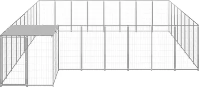Obrázok produktu pre vidaXL Psia búda Silver 20,57 m² Oceľ