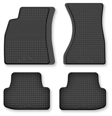 Image de Tapis de sol en caoutchouc pour Audi A7 C8 2018- – 4 pièces, noirs, semi-universel, adapté