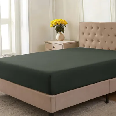 Productafbeelding van Spreeikussen, 90 x 200 cm, 100% katoenen jersey, geschikt voor matrassen tot 25 cm hoog, antracietkleurig