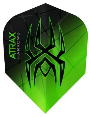 Produktbild von Harrows - Dart Flights "Atrax" 3er-Pack PP4995 (Einheitsgröße) (Grün/Schwarz)