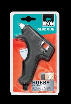 Imagen del producto de Pistola de pegamento Bison Hobby, en blíster, color , blanco, 8 g/min, corriente alterna, 20 W