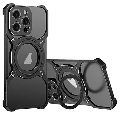 Obrázek produktu pro Pro Apple iPhone 15 Pro Luxury Frame Metal Magsafe Cover Design Black