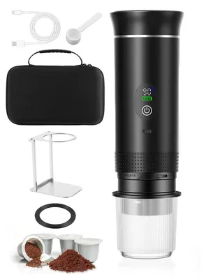 Tragbare Kaffeemaschine 3-in-1, 80 ml, 20 Bar, 7500 mAh USB-C