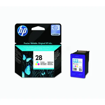 Produktbild von HP 28, Standardertrag, Cyan, Magenta, Gelb, Tinte auf Pigmentbasis, 8 ml, 1 Stück(e), 240 Seiten