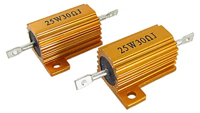 Image de 2 Pcs RšŠsistance bobinšŠe en aluminium 25W 30 Ohm 5%