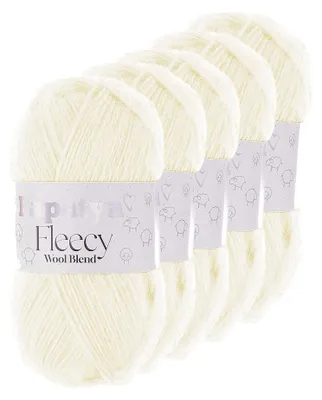 Papatya Fleecy Kuschelgarn 20% Wolle veredelt Oeko-Tex Häkelgarn Strickgarn creme