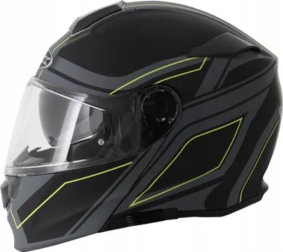 Produktbild von Rocc 831 Dekor Klapphelm Farbe: Schwarz/Gelb, Grösse: M