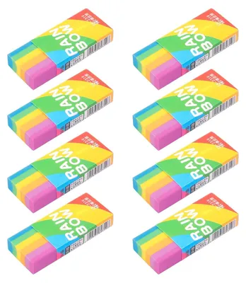 Produktbild von 8 Stück Radiergummi Kinder, Regenbogen Radiergummi Weich Radierer Schule Radiergumm Set für mitgebsel Schulen und Büros Malerei Radiergumm Radierer kinder