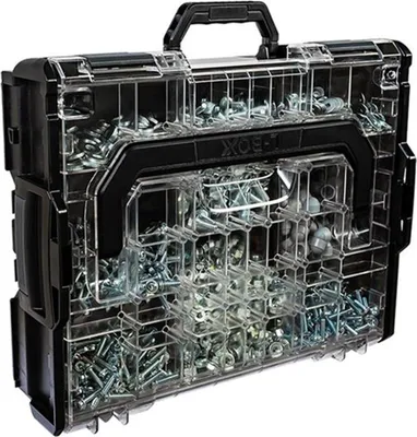 Produktbild von Sortimo Systemkoffer L-Boxx 102 schwarz mit transparentem Deckel + Insetboxen H3