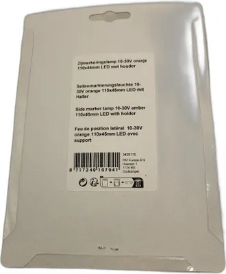 Produktbild von Seitenmarkierungsleuchte 10-30V orange 110x45mm LED mit Halter im Blister