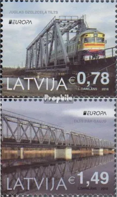 Produktbild von Briefmarken Lettland 2018 Mi 1043A-1044A (kompl.Ausg.) postfrisch Brücken