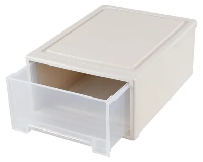Stapelbare Aufbewahrungsschubladen, Kunststoff, 6er Pack, Weiß