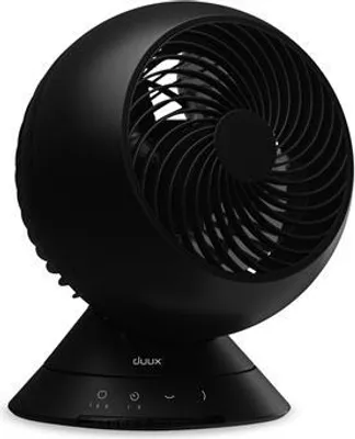 Immagine prodotto di Ventilatore da tavolo Duux Globe, nero, diametro 26 cm, 3 velocità, oscillazione, telecomando, potenza 23 W