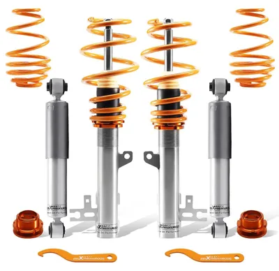 Obrázek produktu pro Tlumiče Coilover – kompletní sada pro podvozek – pro Opel Zafira B / Vauxhall Zafira B, modely 2005-2014 – s nastavitelnou výškou a tuhostí – hydraulické tlumiče – s vinutými pružinami