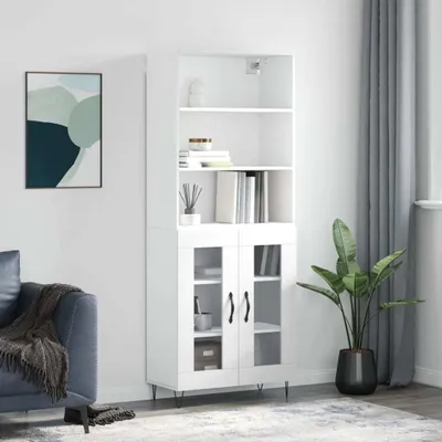 Produktbild von vidaXL Highboard Weiß 69,5x34x180 cm Holzwerkstoff