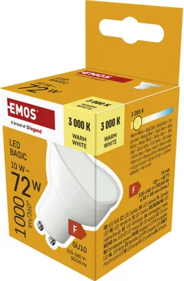 LED Lampe Basic MR16 Weiß/ GU10 / 10 W (72 W) / 1000 lm / WarmWeiß
