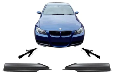 Zdjęcie produktu dla Spojler przedniego zderzaka do BMW serii 3 E90 E91 M-Tech 2005-2008.