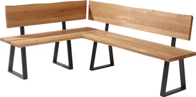 Produktbild von Eckbank Massivholz Deana 151 x 201 x 87 Küchenbank Holz massiv Wildeiche 12103-151201