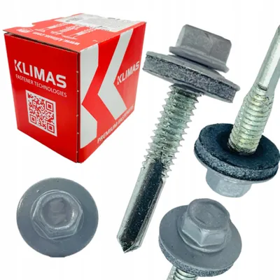 Obrázok produktu pre KLIMAS WSS samorezné skrutky do plechu RAL 9006 biely hliník 5,5 x 38 mm 200 ks.