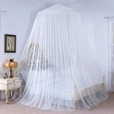 Obrázek produktu pro Univerzální bílá kopulovitá moskytiéra 60 x 250 x 1200 cm, snadná montáž, ideální pro domácnost nebo na dovolenou