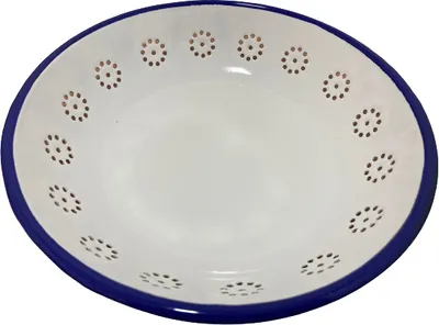 Immagine prodotto di Cestino per il pane Ibili-Blanca, acciaio smaltato, 24x4,5 cm, bianco/blu
