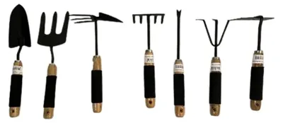 Produktbild von Gartenwerkzeug Set 7-teilig - Mini Rechen und Schaufel