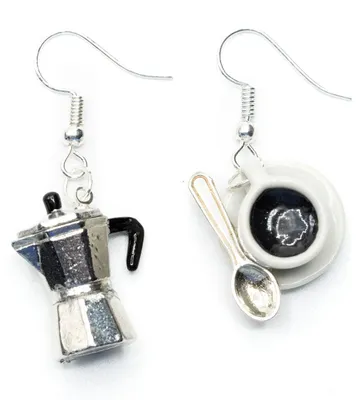Produktbild von Espressokanne Mokka Tasse Ohrringe Miniblings Hänger Kaffeekanne Kaffeekränzchen