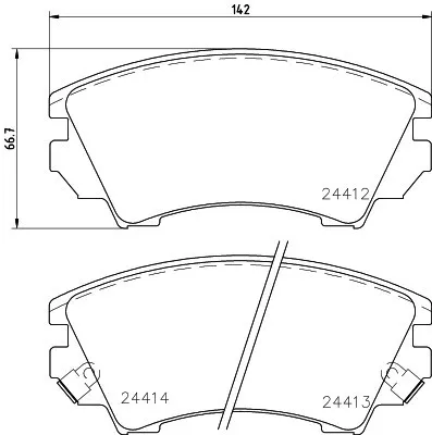 Produktbild von HELLA Bremsbeläge Satz Vorne Bremsklötze für OPEL INSIGNIA Caravan 8DB 355 013-041