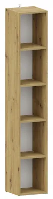 Produktbild von MATKAM Offenes Hochregal BODO DUAL R30O, H175 x B30 x T30 cm, 4 Bretter und 5 Fächer, Bücherregal ideal für Büro und Zuhause (Artisan Eiche)