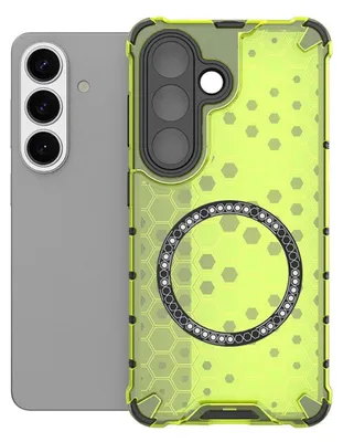 Image de Coque magnétique pour Samsung Galaxy S26 Plus 5G, protection hybride alvéolée, verte