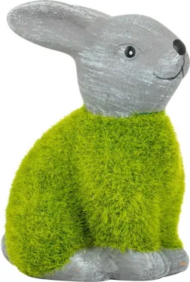 Produktbild von Osterhase Osterfigur Osterdeko grüne Osterhasenfigur Deko Hase Ostern Tisch deko Tischdekoration Wohnaccessoires Gartendekoration Osterei 9 cm