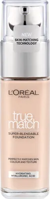 A product shot of L'Oréal Paris True Match Super-Blendable Foundation.