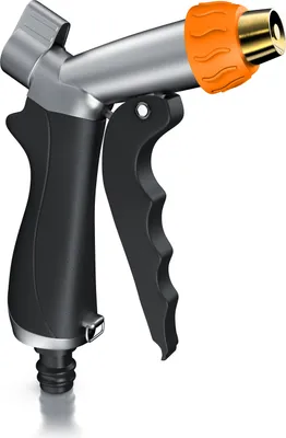 Produktbild von Brandson Garten Handbrause Metall Messing, Gartenbrause, 1/2 Zoll für Gartenschlauch, Pistolengriff mit Halteclip, 170 psi Wasserdruck, regelbarer Wasserdurchfluss, mit Gardena kompatibel