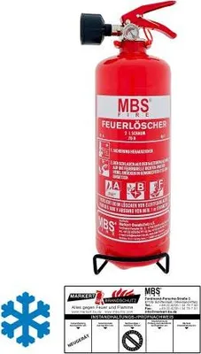 Produktbild von MBS-FIRE (Pii) 2L Schaum Feuerlöscher, Frostsicher inkl Halterung u. Plakette