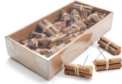 Produktbild von Dekoholz Bündel am Draht, verpackt mit 25 Stück, Länge ca. 10cm