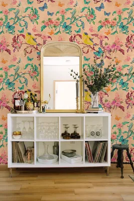 Produktbild von Coloray Fototapete 360x250 cm Vlies-Fototapete - Utensilien Chinoiserie Birdsful.