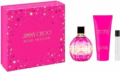 Produktbild von Jimmy Choo Jimmy Choo Rose Passion Gift Set - 100 ml Eau de Parfum Spray + 7,5 ml Eau de Parfum + 100 ml Body Lotion - Darčeková sada pre ženy