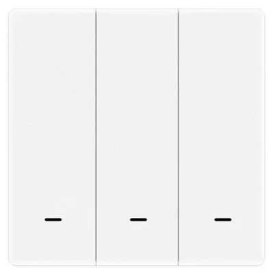 Produktbild von ZELURXX Smart Home 3-Tasten Szenenschalter Kabellos, ZigBee, Tuya, Fernbedienung, Zeitschaltuhr, Wiederherstellbar, für Licht, Vorhänge, Weiß