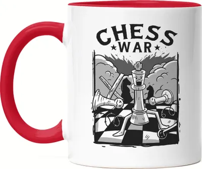 Produktbild von Chess War Tasse Rot Schachspieler Schachbrett Chess Geschenkidee Für Schachfans