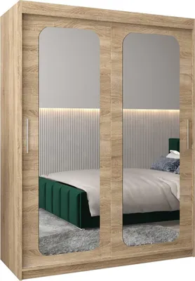 Produktbild von MEBLE KRYSPOL Promo 3150 Schlafzimmerschrank zwei Schiebetüren - Sonoma