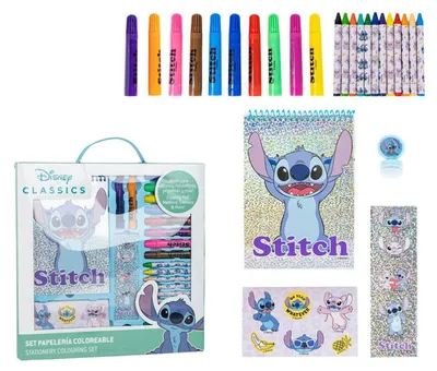Image de CERDÀ� - Disney Stitch Zestaw Stacjonarny do Kolorowania, Akcesoria Premium