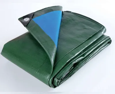 Produktbild von JUNG Abdeckplane Wasserdicht 180g/m² grün 2m x 4m = 8 m², mit Blauer Wendeseite, Reißfest & Wetterfest, Dickes Material, Anhänger Plane mit Ösen, Camping-Plane, Verschiedene Größen