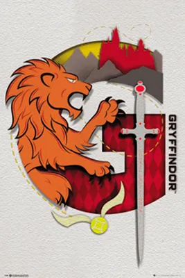 Produktbild von Harry Potter - Gryffindor Logo - Film Kino Plakat - Poster 61x91,5 cm